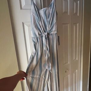 J for Justify Blue and White Summer/Spring Romper